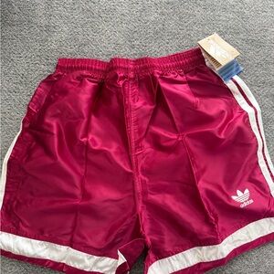 Adidas Pink and White Athletic Shorts